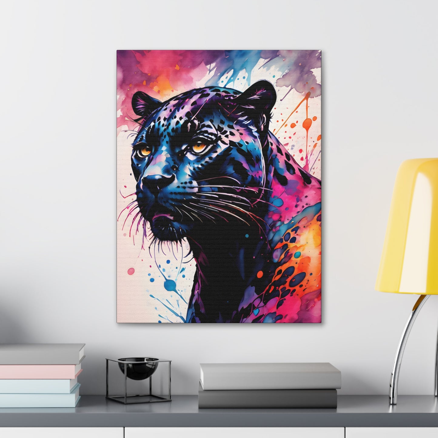 Vivid Jungle- Black Jaguar #2 Canvas