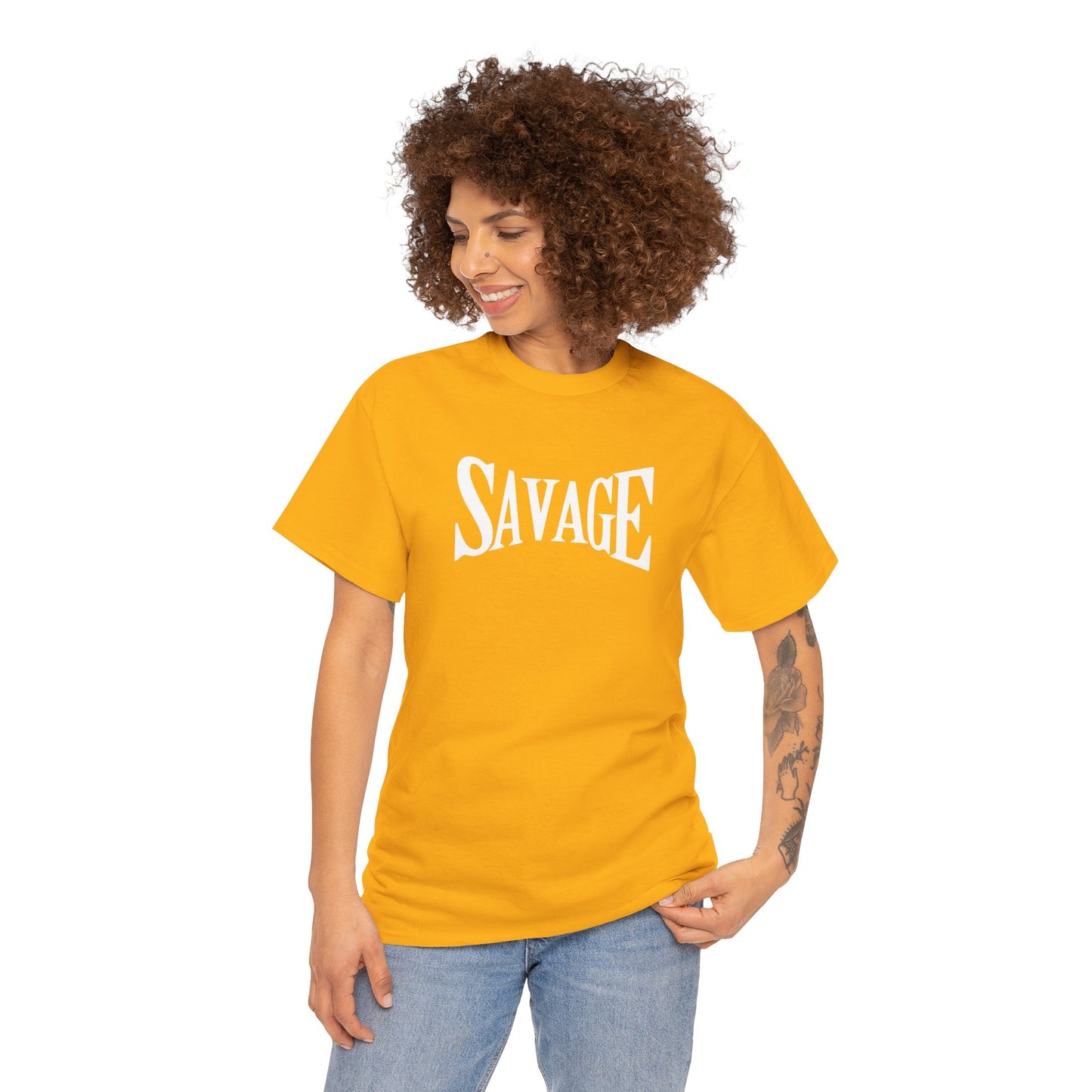 Savage- (Unisex Heavy Cotton Tee)