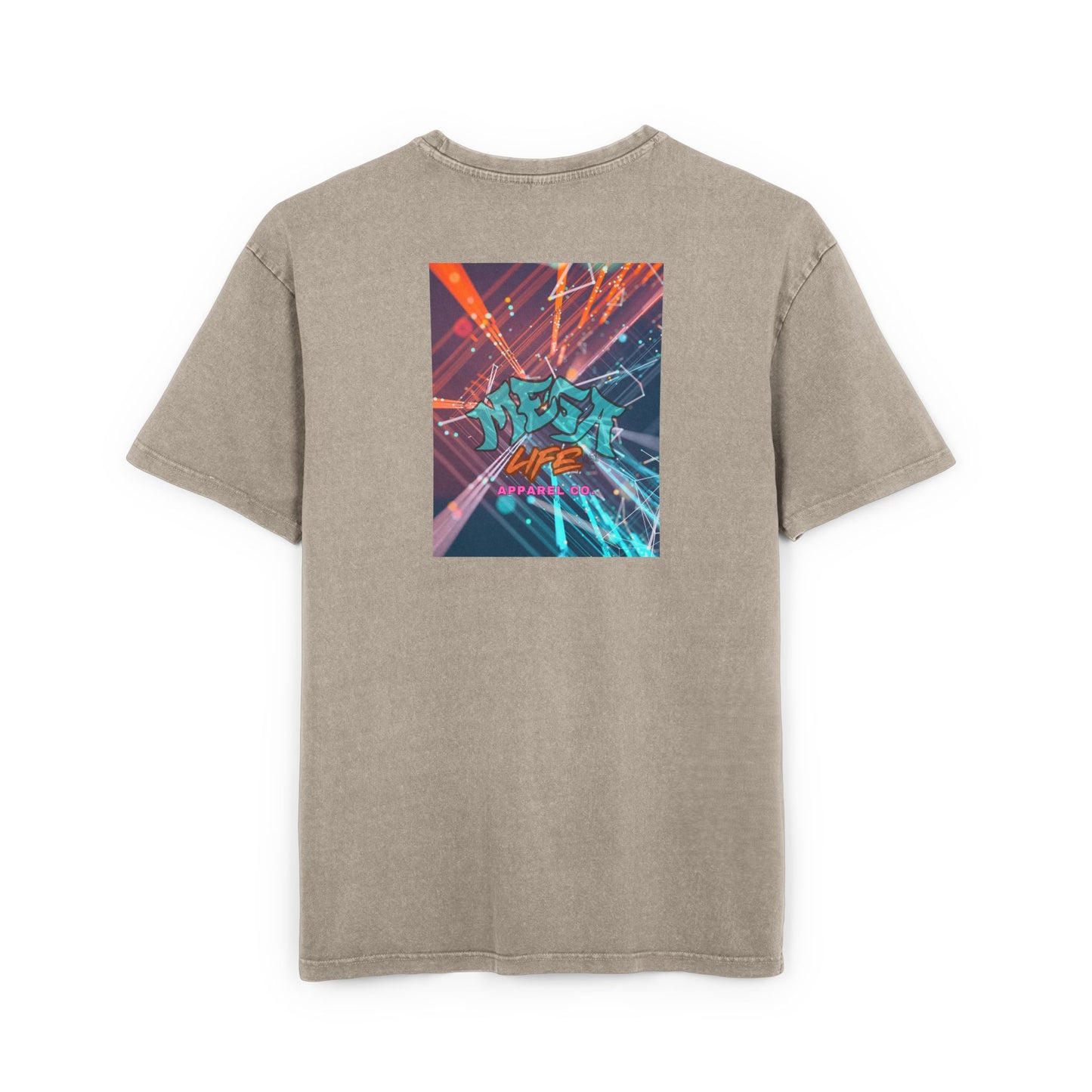 MegaLife- Men's Acid Washed Oversized Graphic Tee