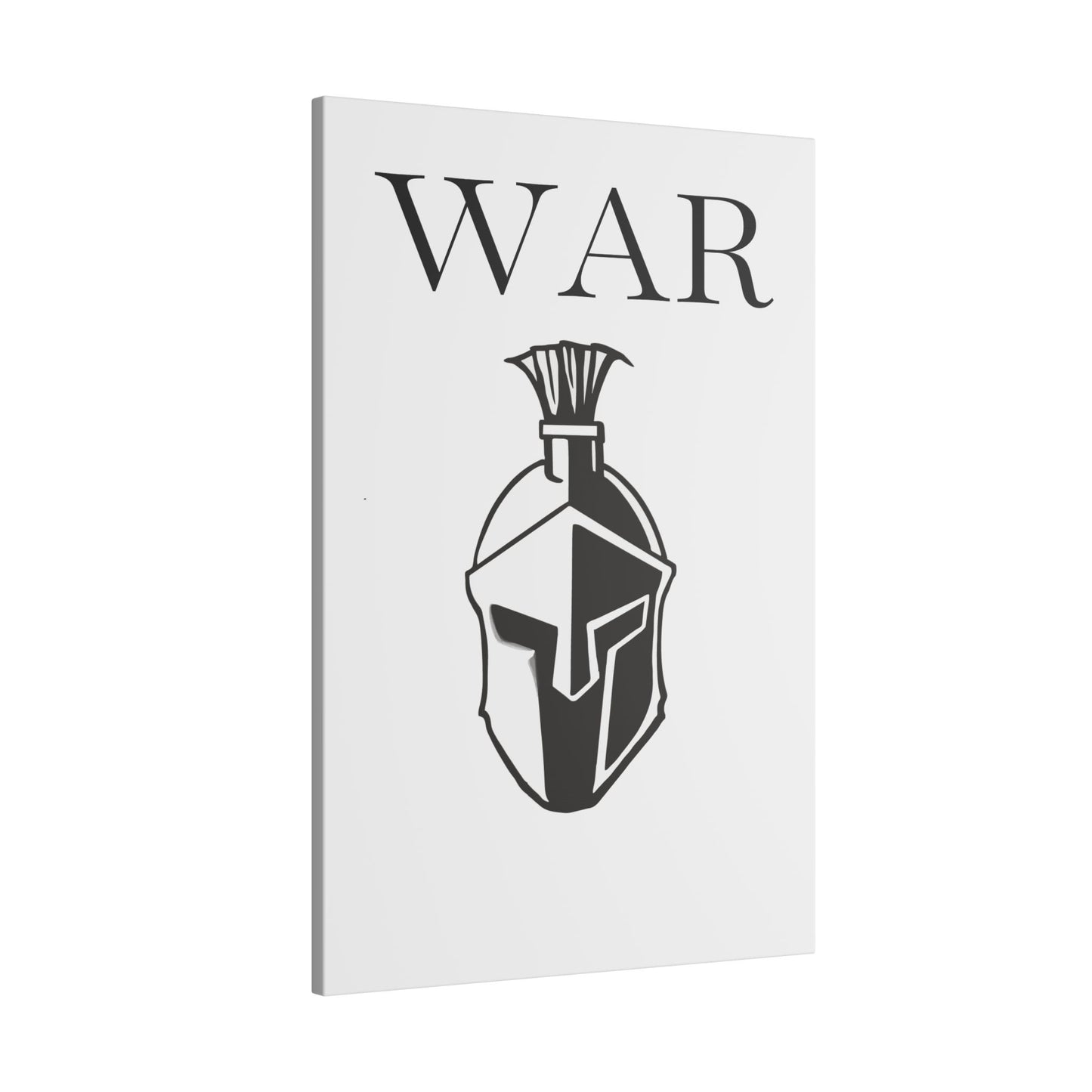 WAR- Canvas with Spartan Helmet