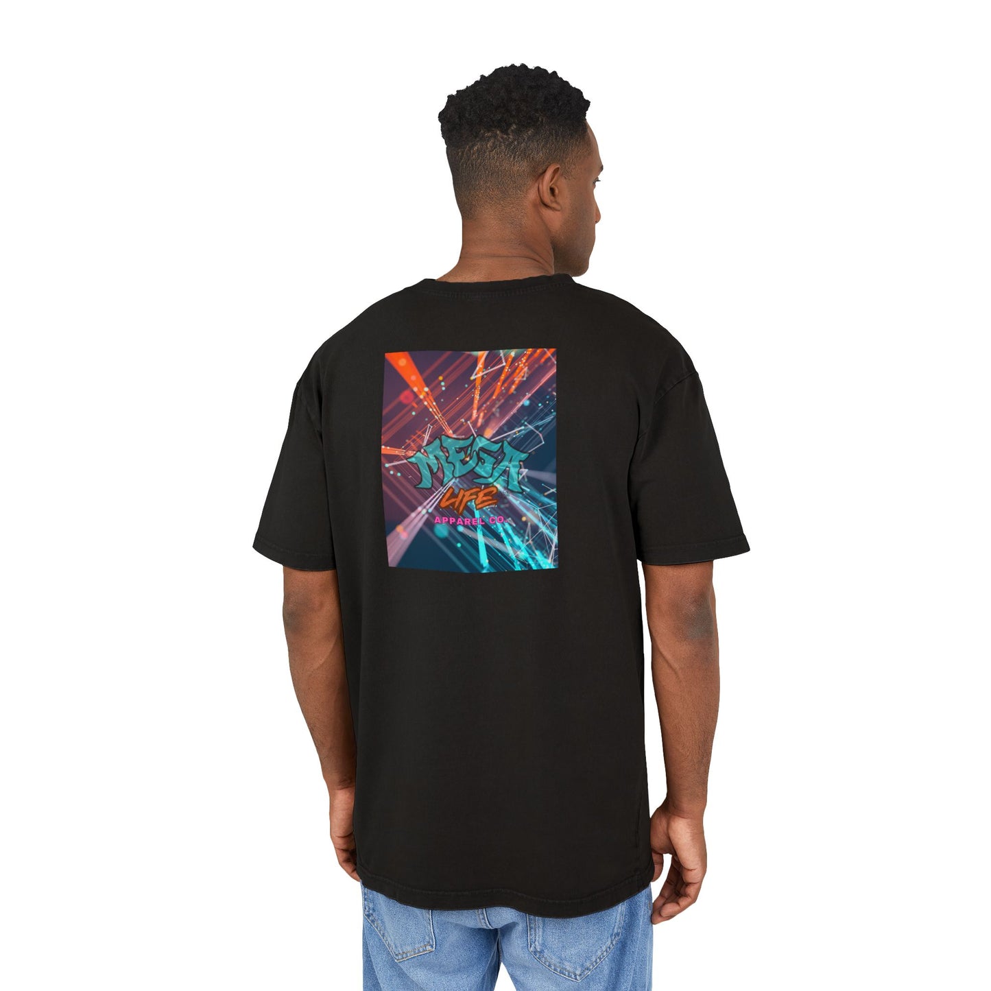 MegaLife- Men's Acid Washed Oversized Graphic Tee