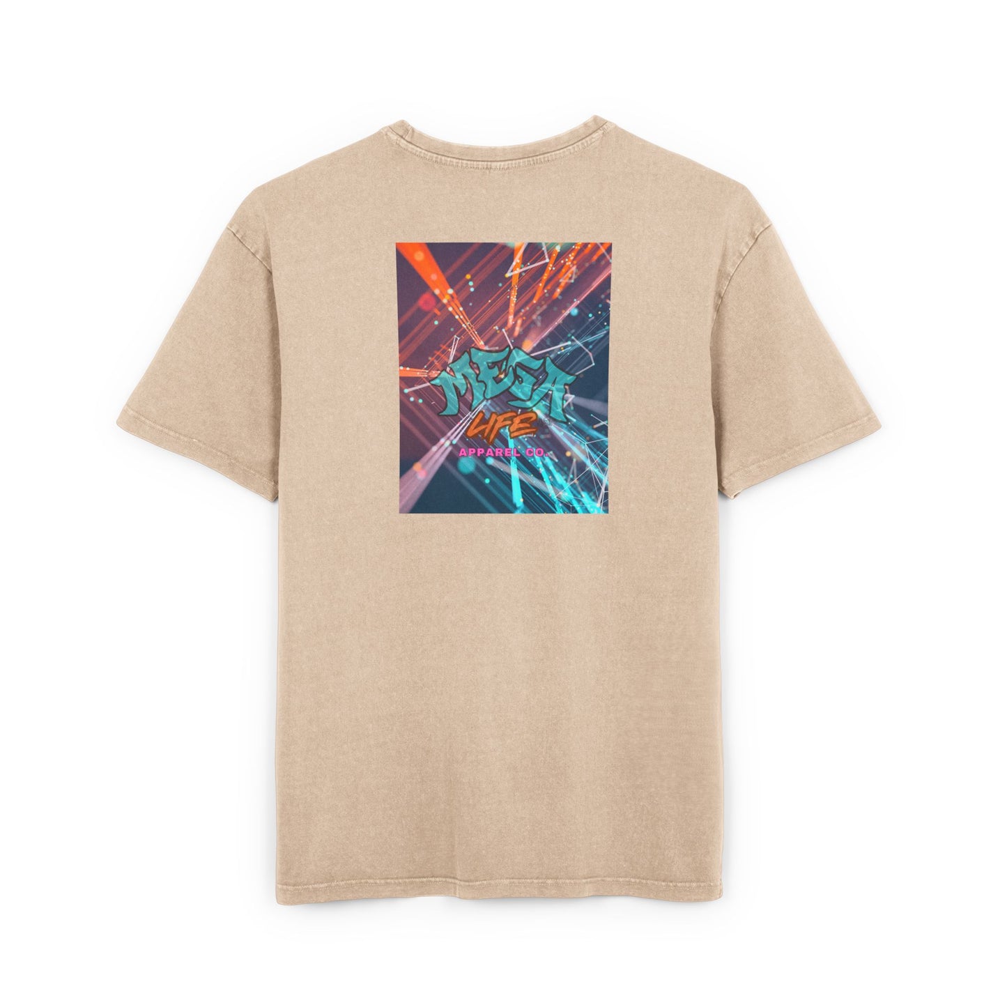MegaLife- Men's Acid Washed Oversized Graphic Tee