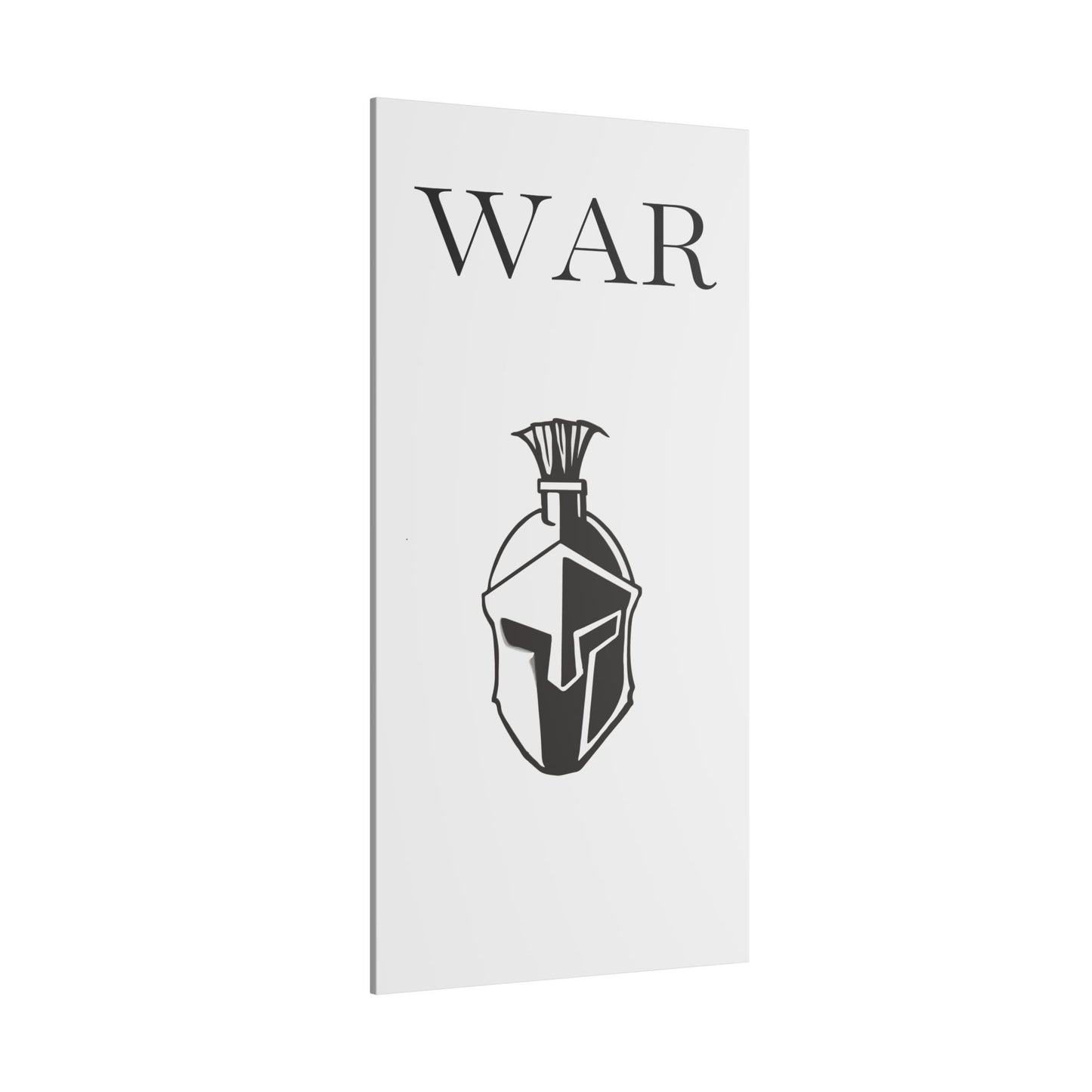 WAR- Canvas with Spartan Helmet