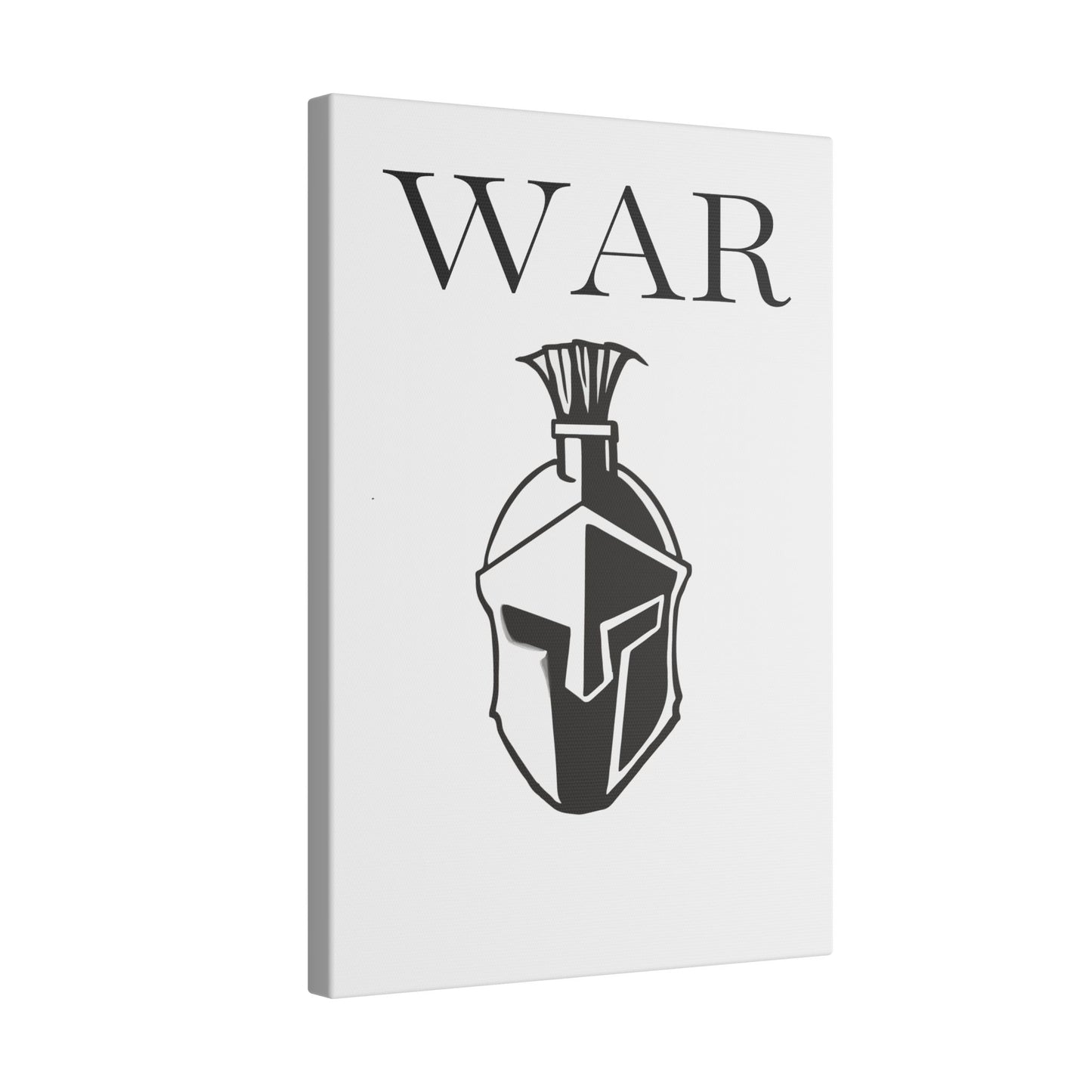WAR- Canvas with Spartan Helmet
