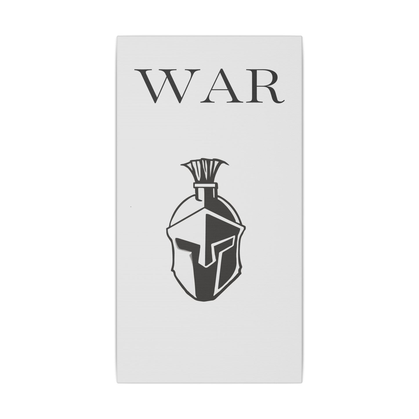 WAR- Canvas with Spartan Helmet