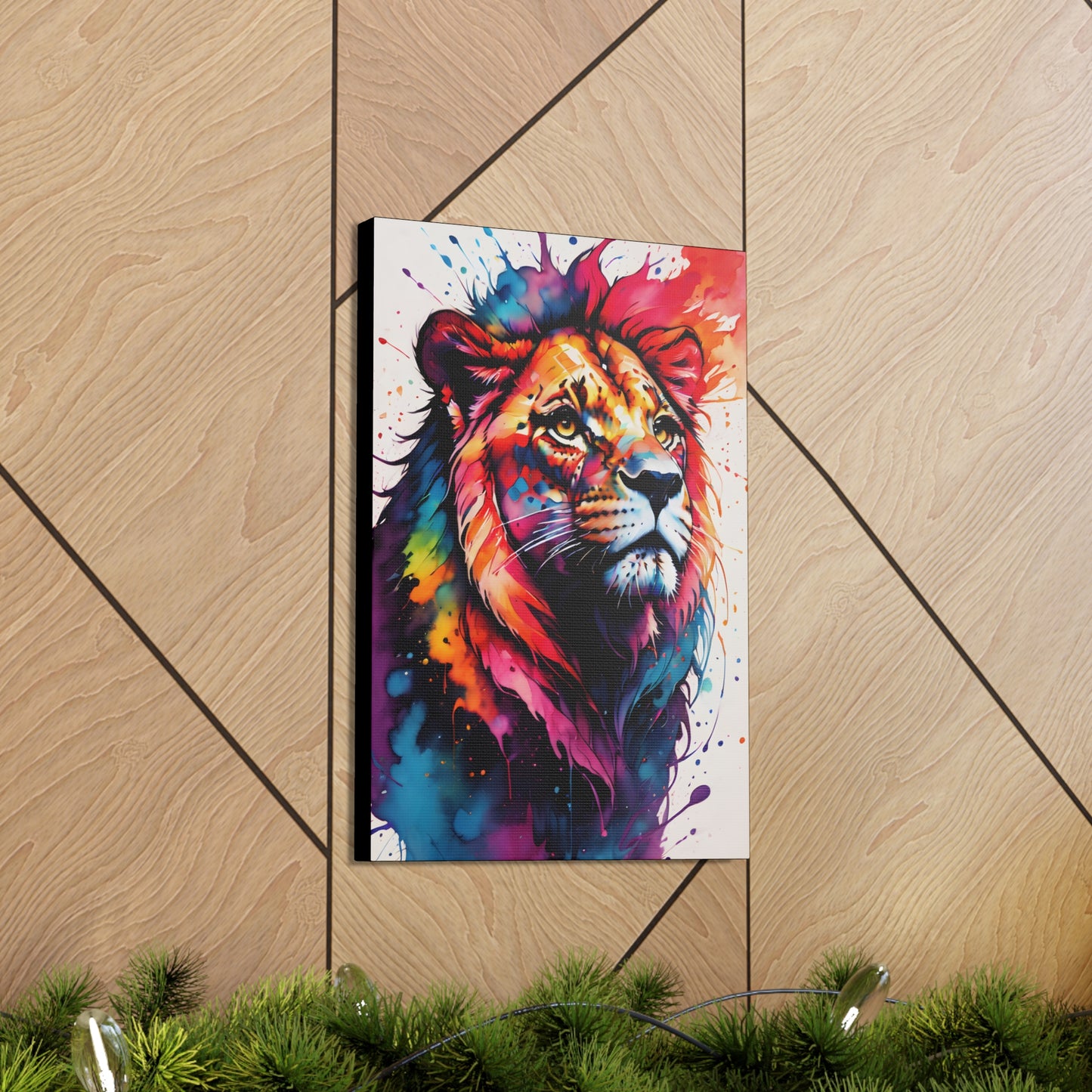 Vivid Jungle- Male Lion #3 Canvas