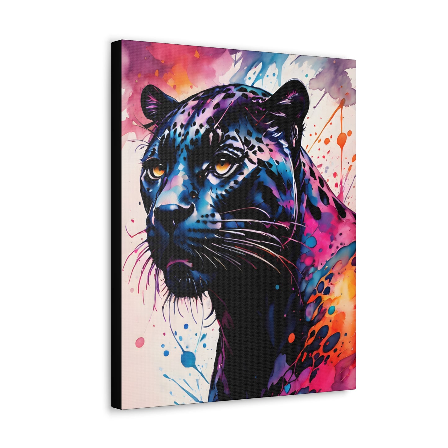 Vivid Jungle- Black Jaguar #2 Canvas