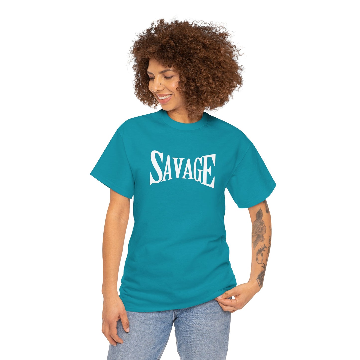 Savage- (Unisex Heavy Cotton Tee)