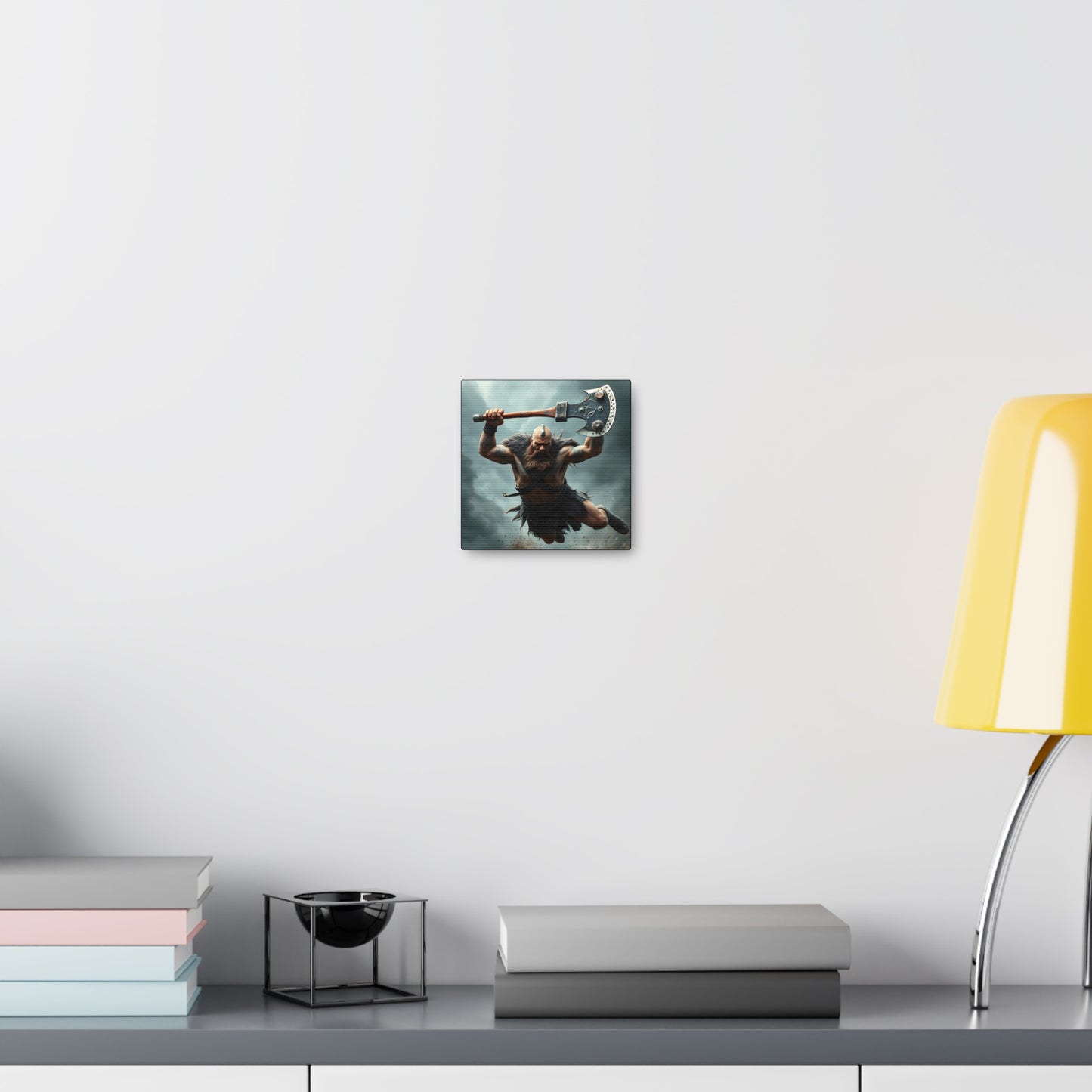Viking Beserker in Mid Air Assault- Canvas Print