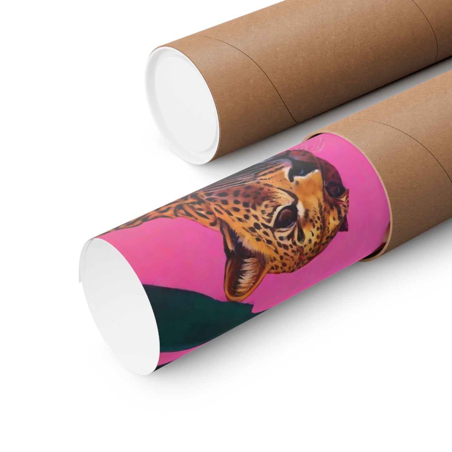 Vertical Posters - Ai Girl with Cheetah Print