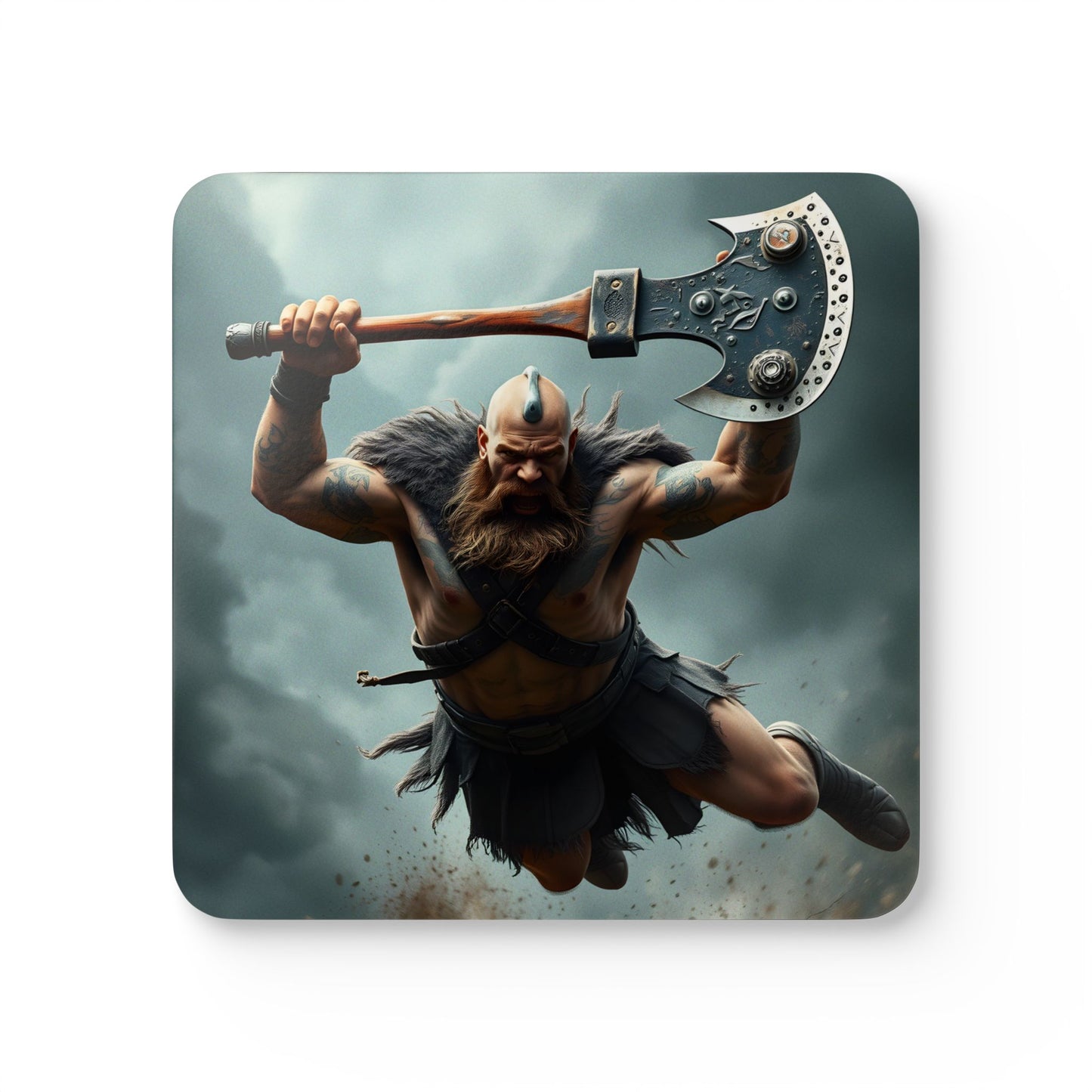 Coaster Set - Viking Beserker in Mid Air Assault
