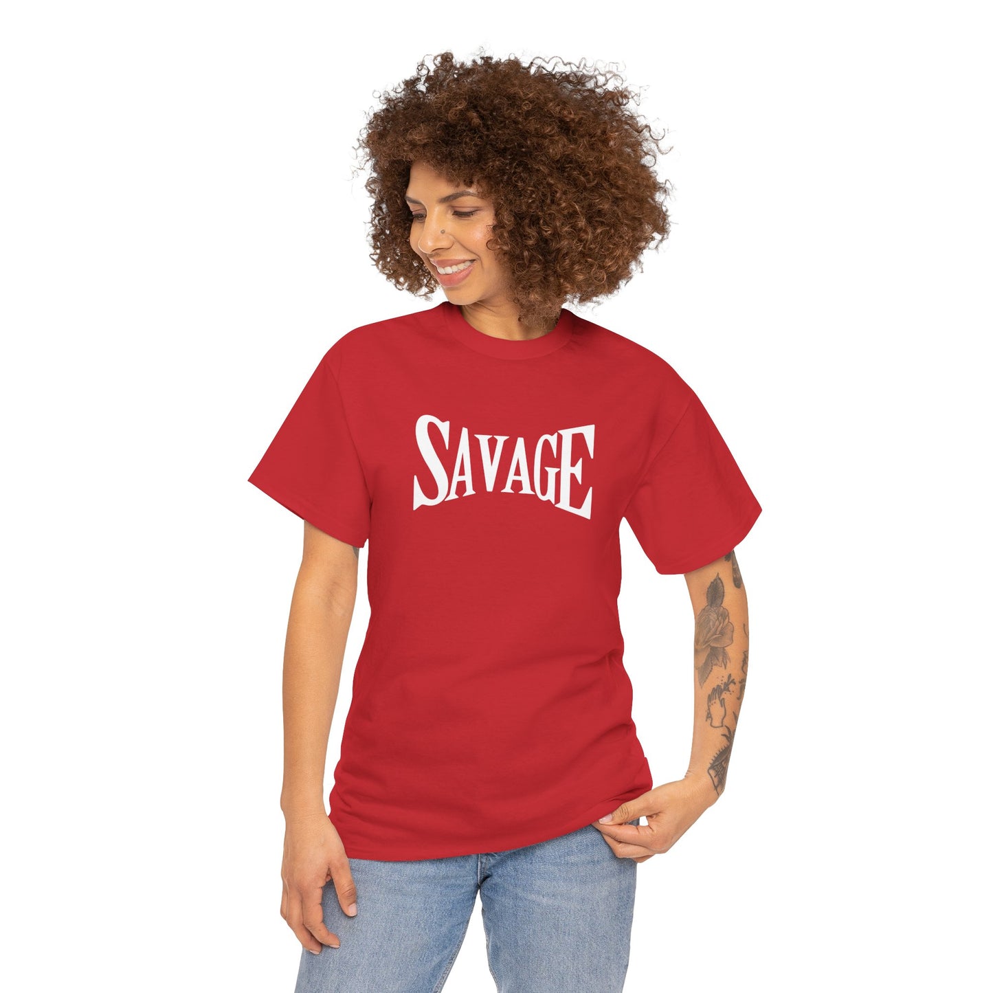 Savage- (Unisex Heavy Cotton Tee)