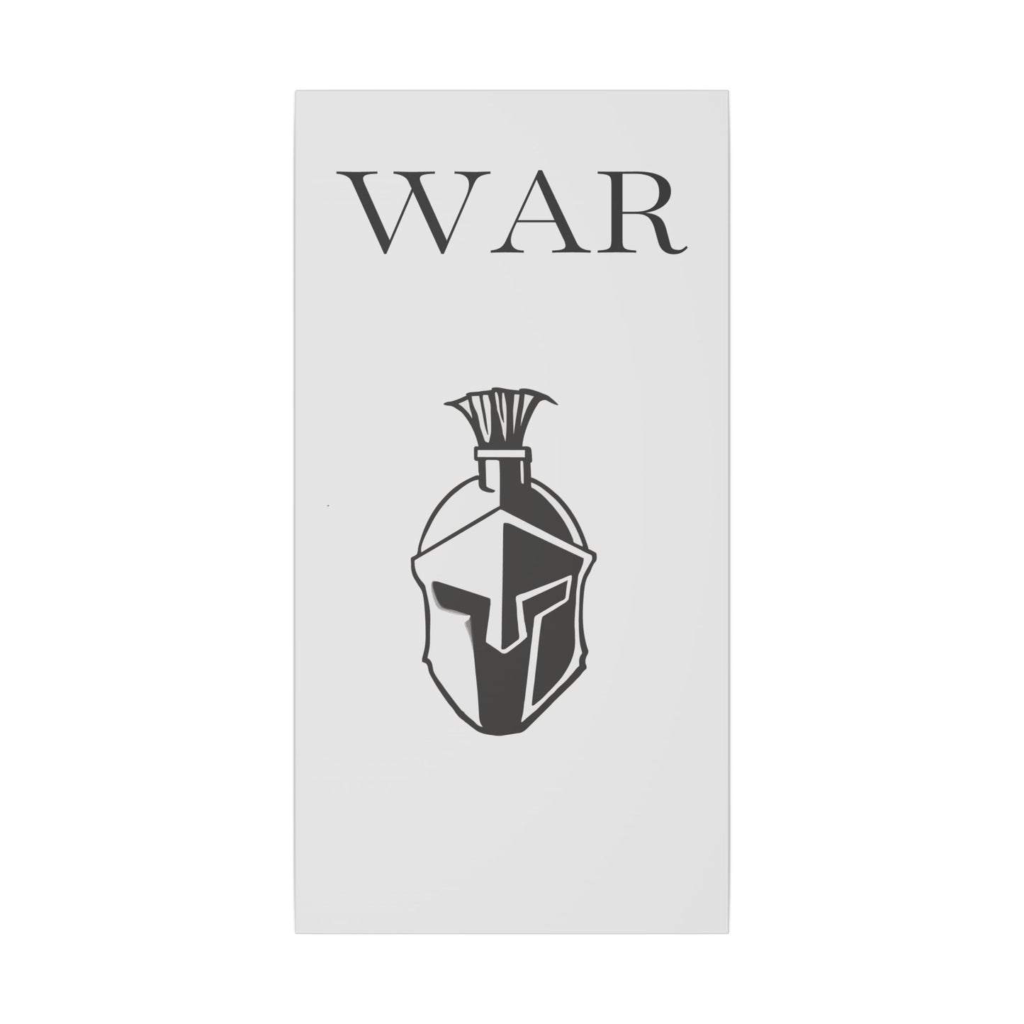WAR- Canvas with Spartan Helmet