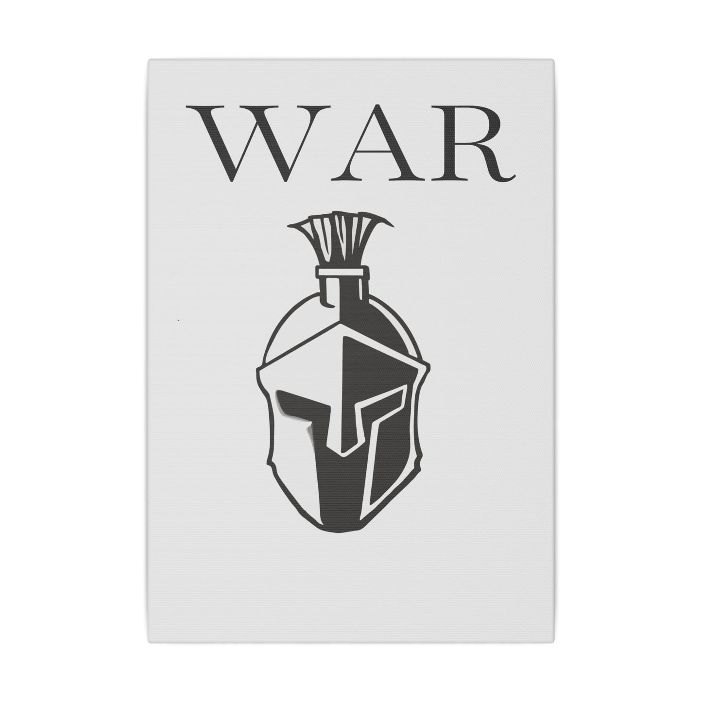 WAR- Canvas with Spartan Helmet