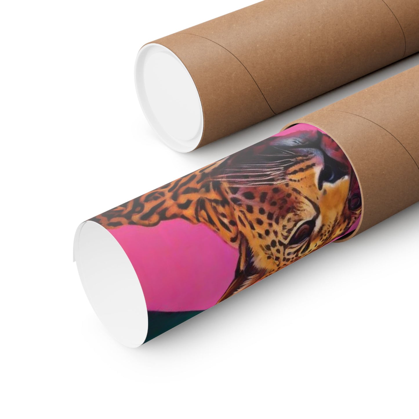 Vertical Posters - Ai Girl with Cheetah Print