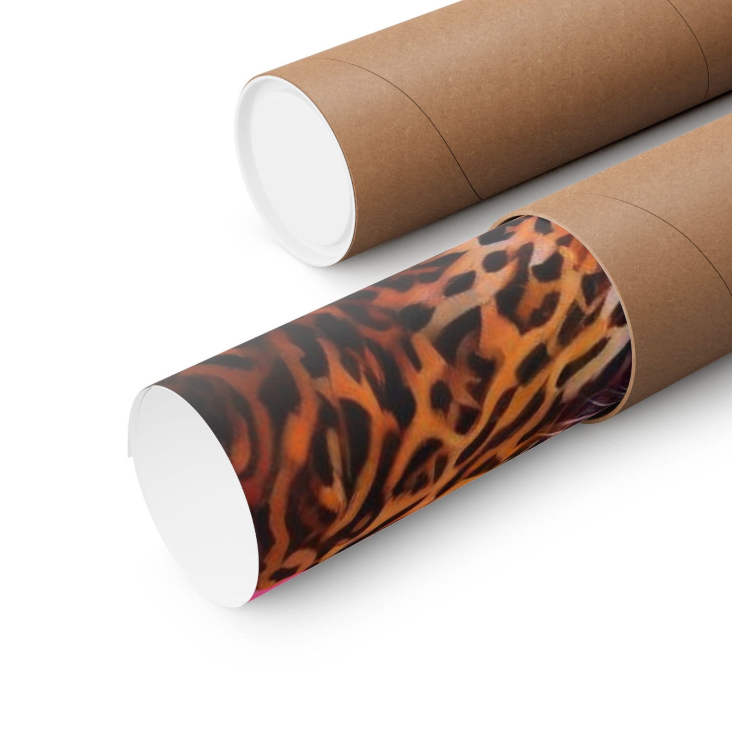 Vertical Posters - Ai Girl with Cheetah Print