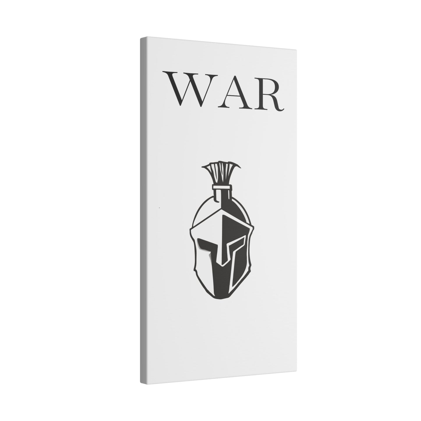 WAR- Canvas with Spartan Helmet