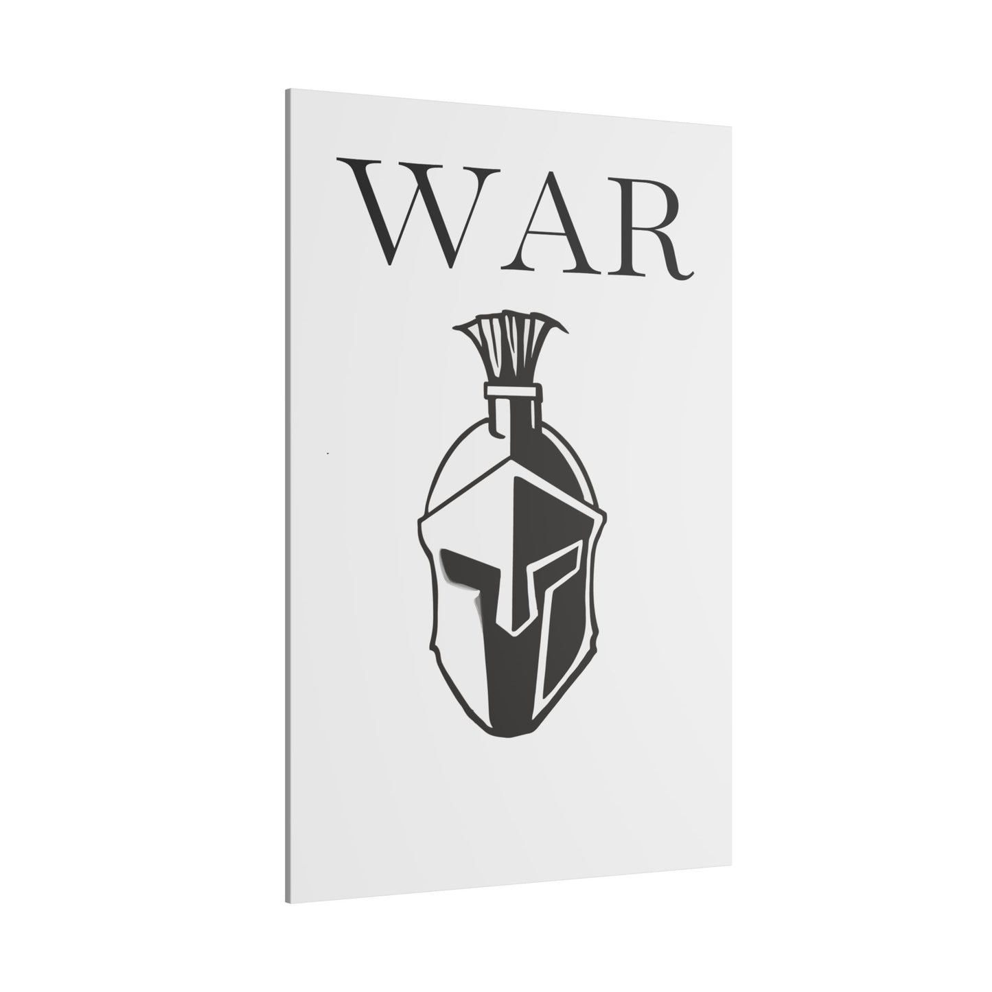 WAR- Canvas with Spartan Helmet