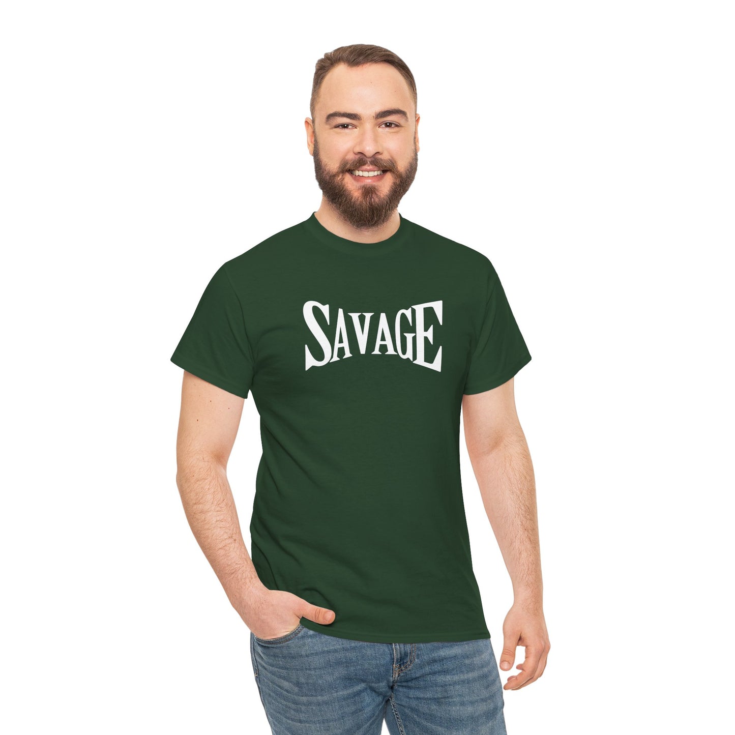Savage- (Unisex Heavy Cotton Tee)