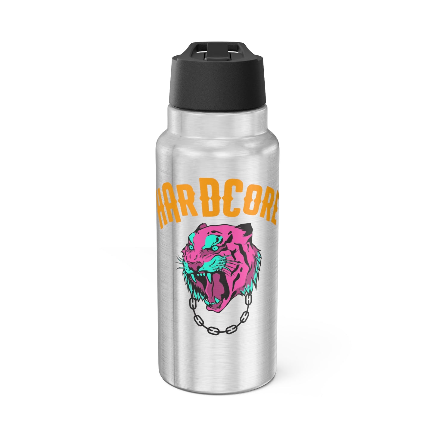 Tumbler - Hardcore Tiger Roaring with Chain Design, 32oz
