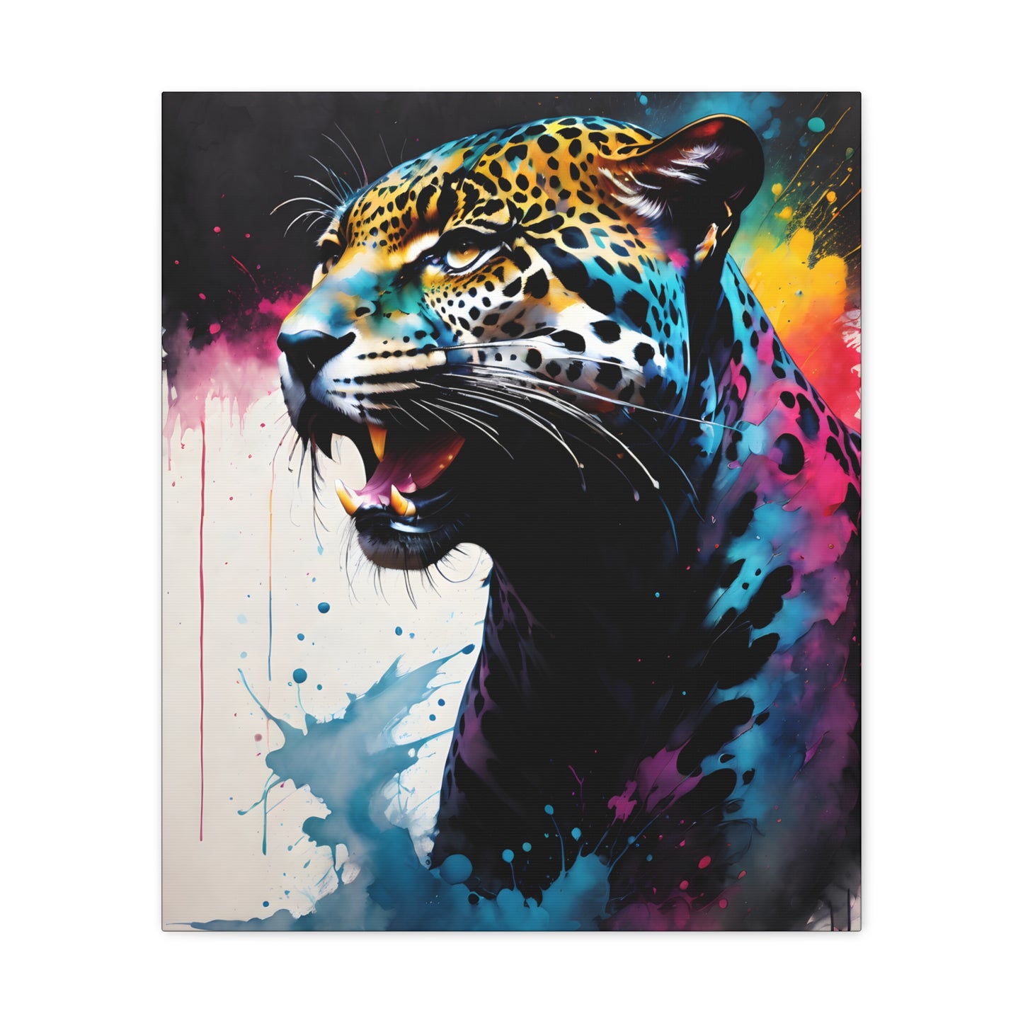 Vivid Jungle- Jaguar #1 Canvas