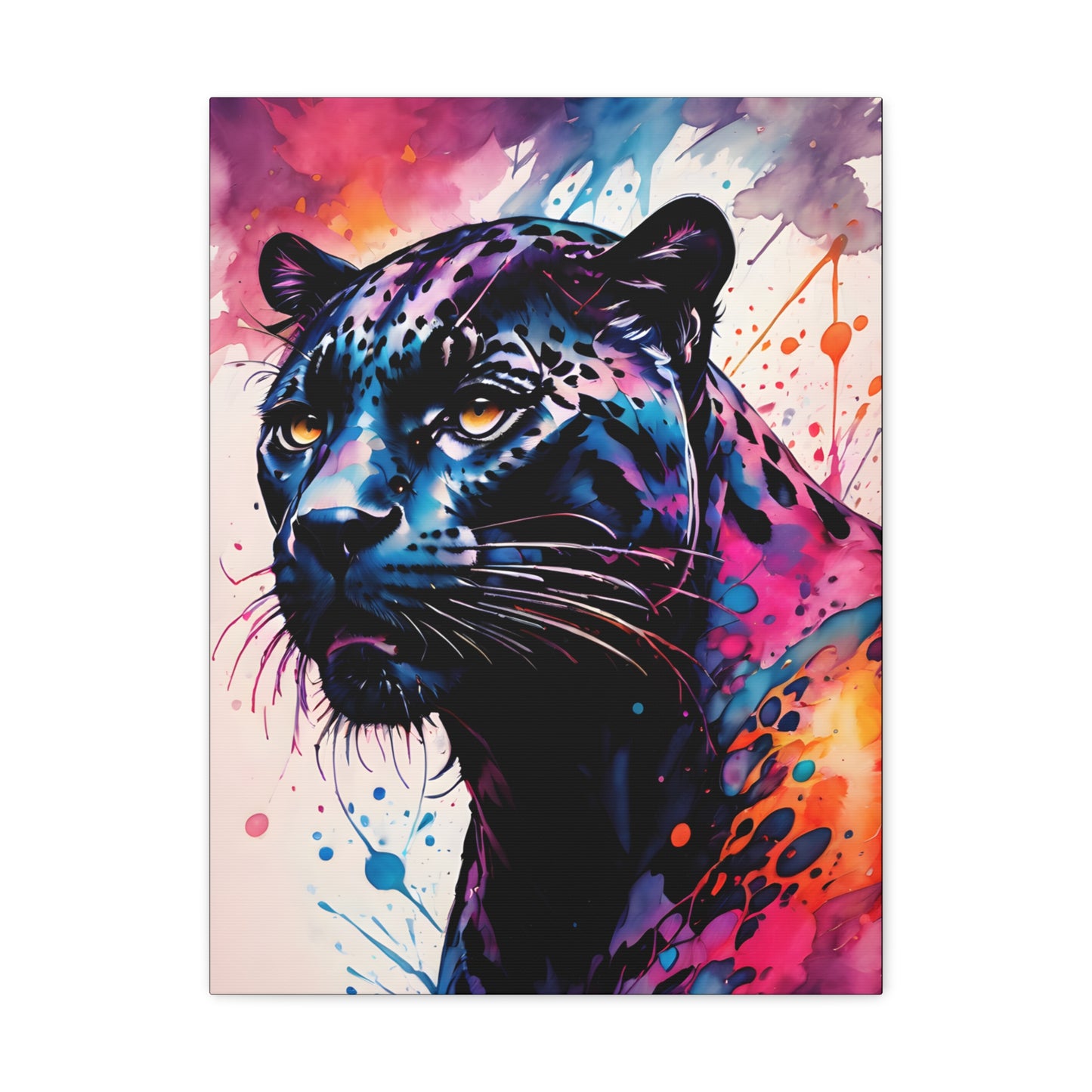 Vivid Jungle- Black Jaguar #2 Canvas