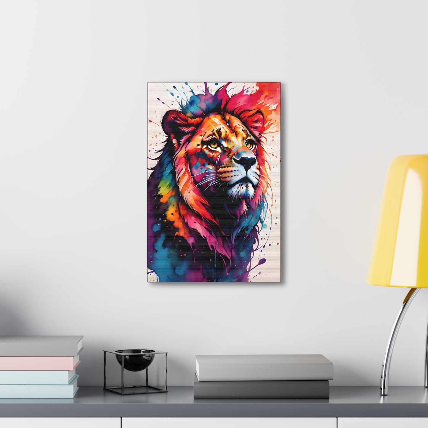 Vivid Jungle- Male Lion #3 Canvas