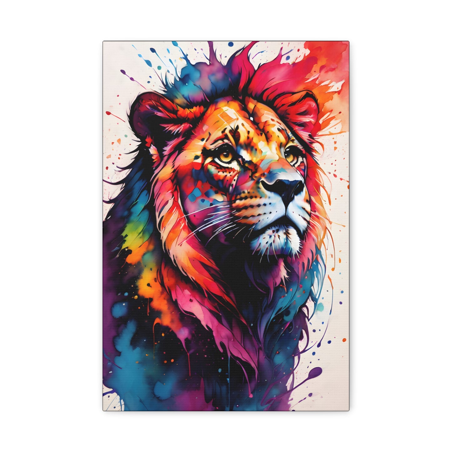 Vivid Jungle- Male Lion #3 Canvas