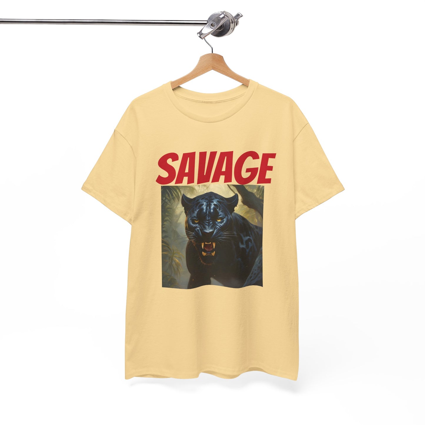 Panther In The Jungle- (Unisex Heavy Cotton Tee)