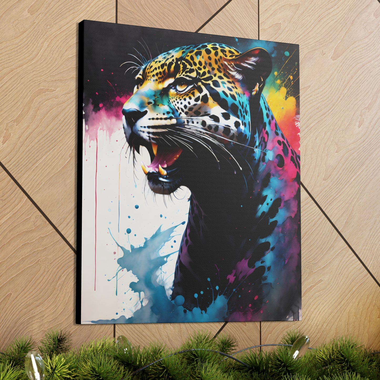 Vivid Jungle- Jaguar #1 Canvas