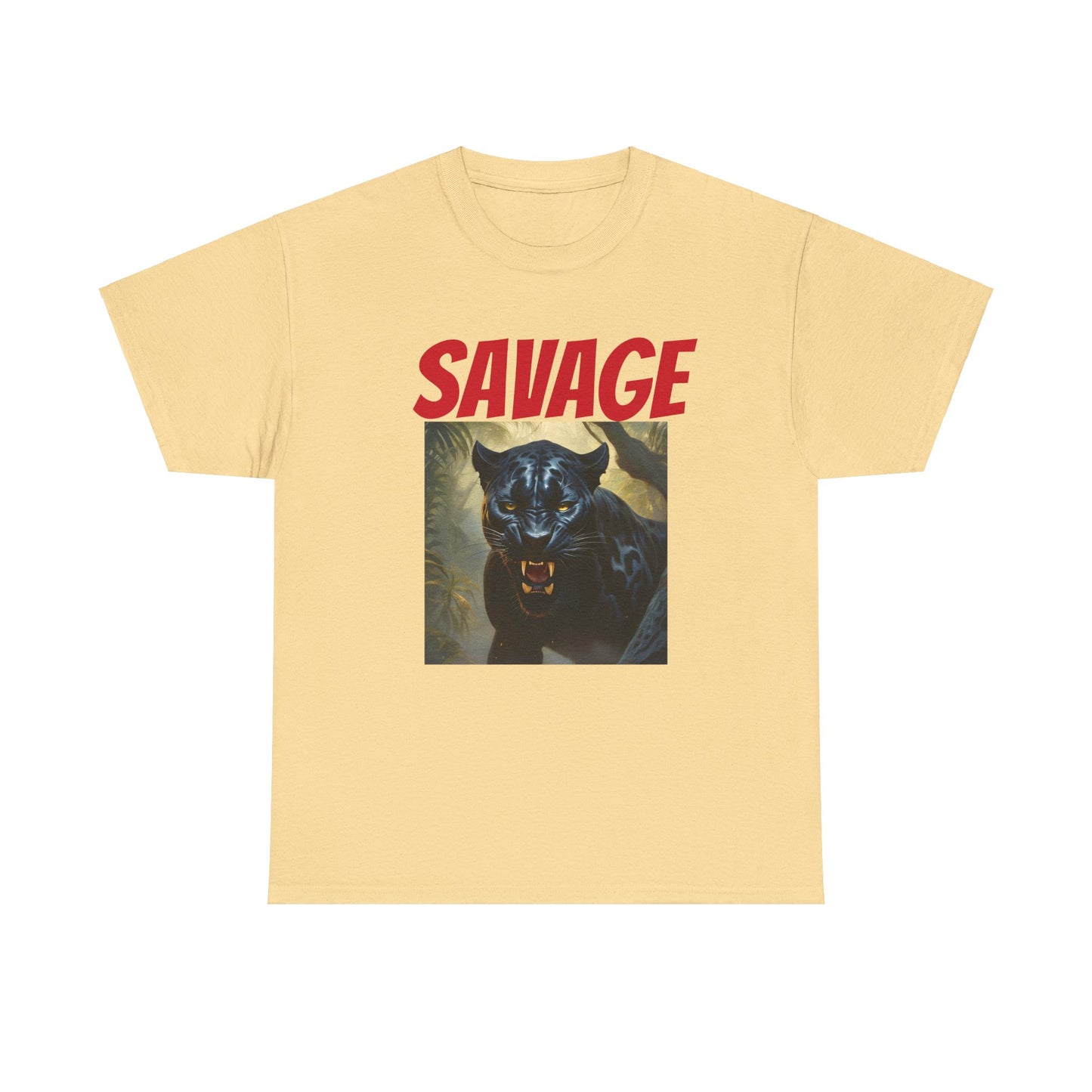 Panther In The Jungle- (Unisex Heavy Cotton Tee)