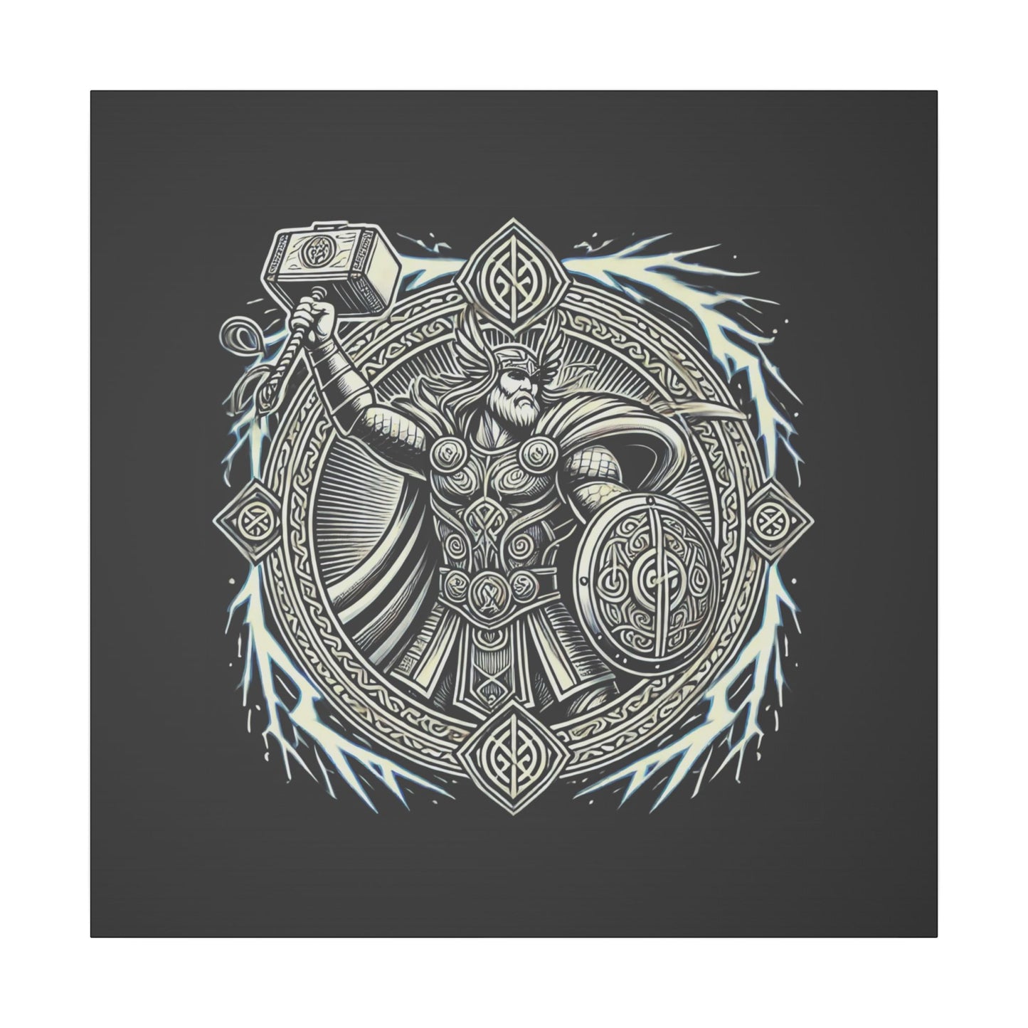 Canvas Print - Thor and His Hammer, We Don't Fear The Storm, We Are The Storm