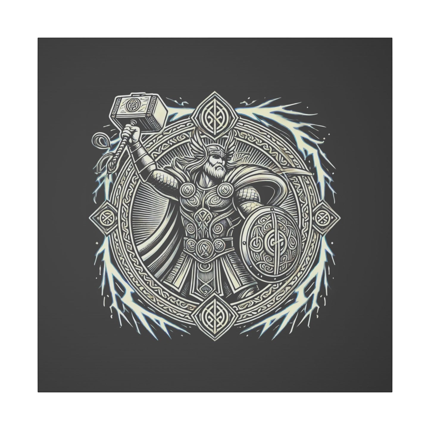 Canvas Print - Thor and His Hammer, We Don't Fear The Storm, We Are The Storm