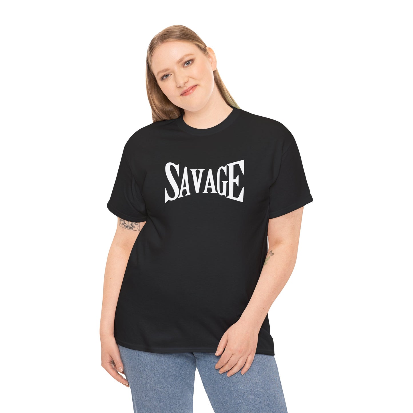 Savage- (Unisex Heavy Cotton Tee)