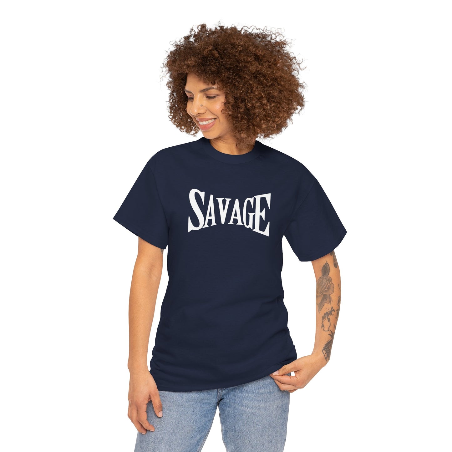 Savage- (Unisex Heavy Cotton Tee)