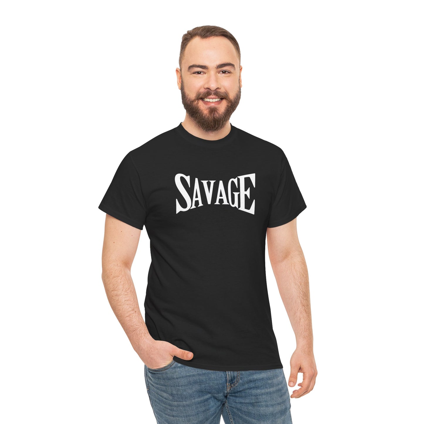 Savage- (Unisex Heavy Cotton Tee)