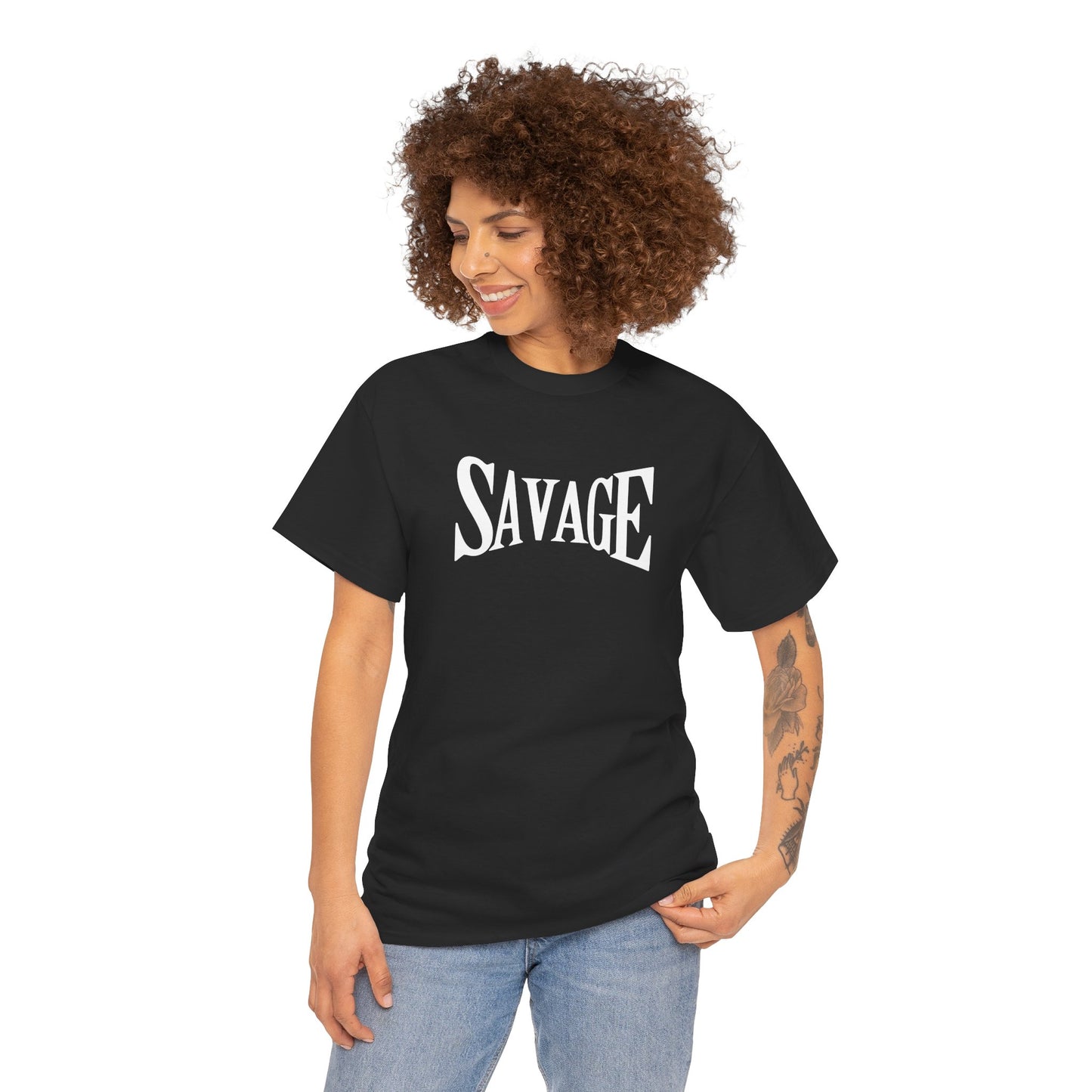 Savage- (Unisex Heavy Cotton Tee)