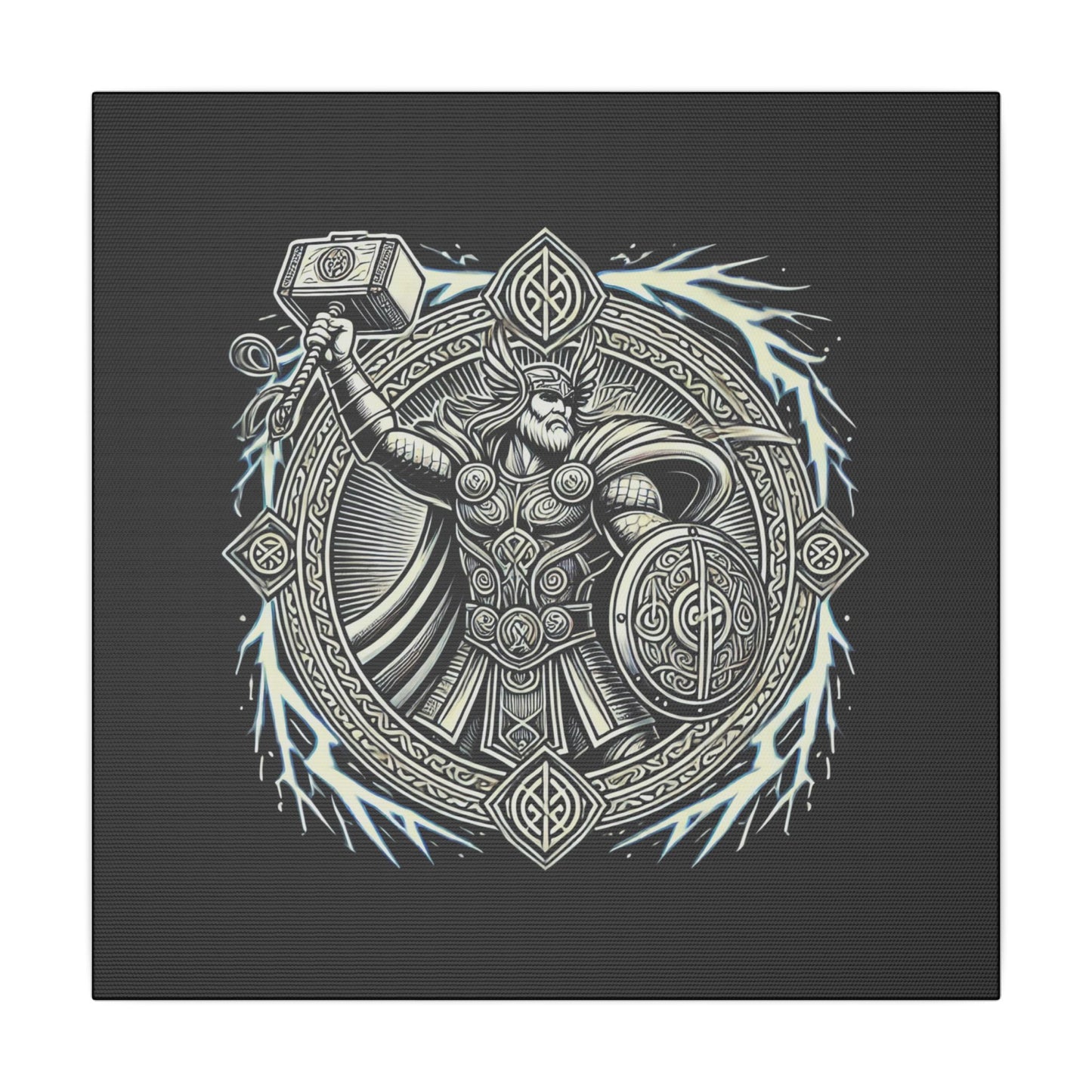 Canvas Print - Thor and His Hammer, We Don't Fear The Storm, We Are The Storm