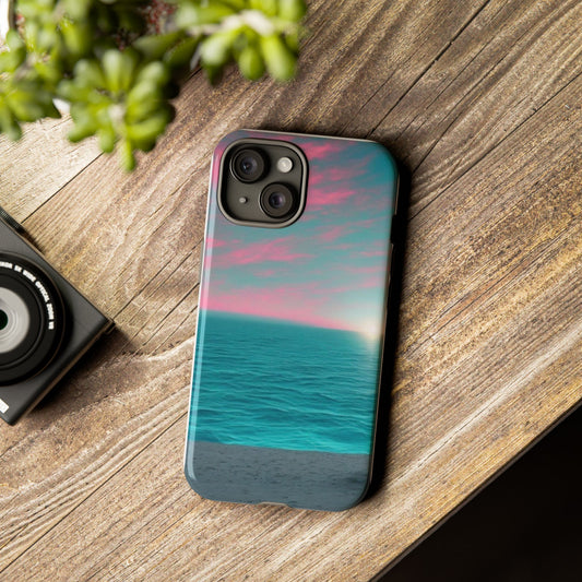 Phone Case - Pink Clouds and Ocean Scene