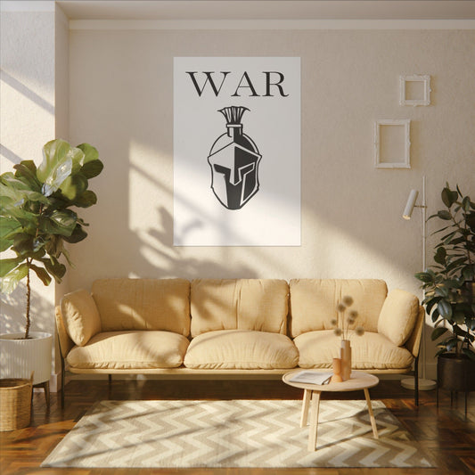 WAR- Canvas with Spartan Helmet