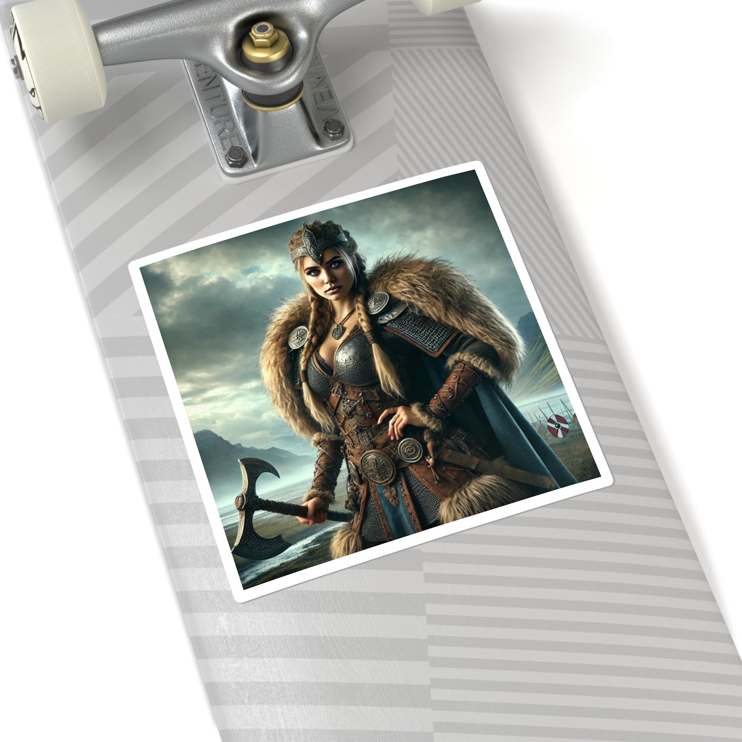 Square Stickers - Freydis on The Battlefield