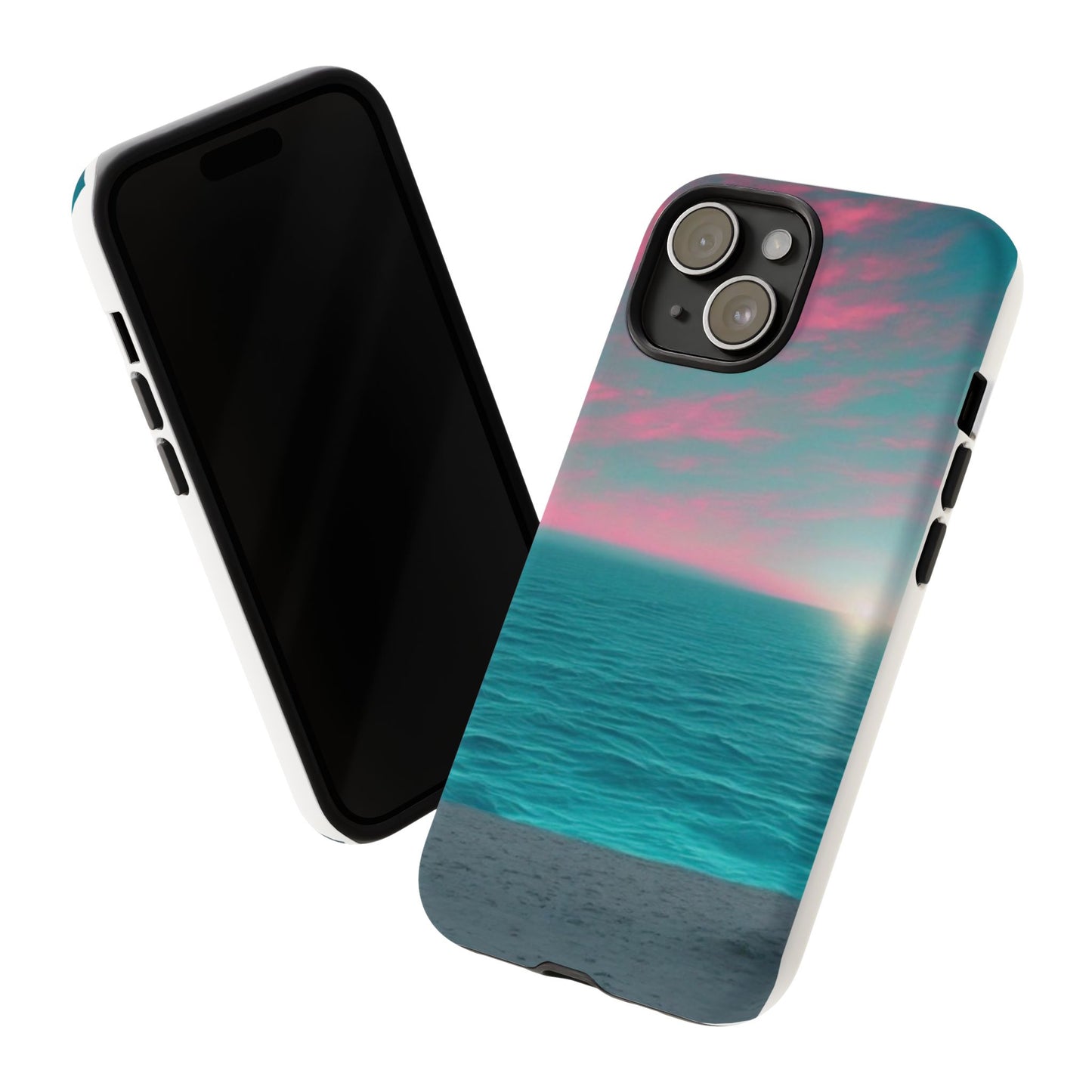 Phone Case - Pink Clouds and Ocean Scene