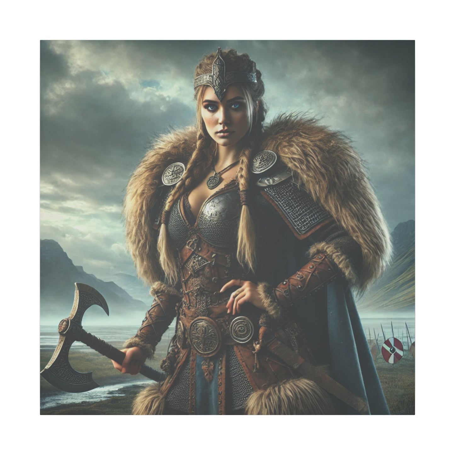 Canvas Print - Freydis on The Battlefield