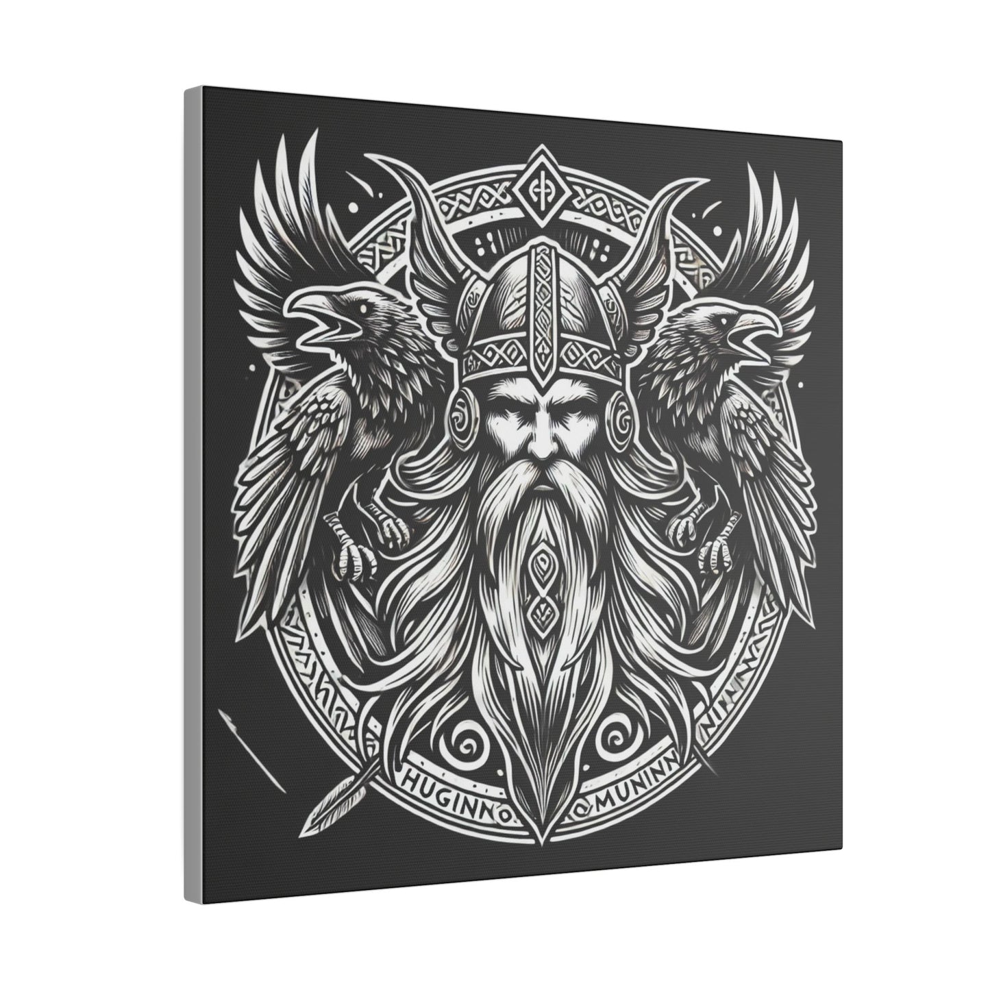 Norse God Odin with His Ravens- Canvas Wall Art