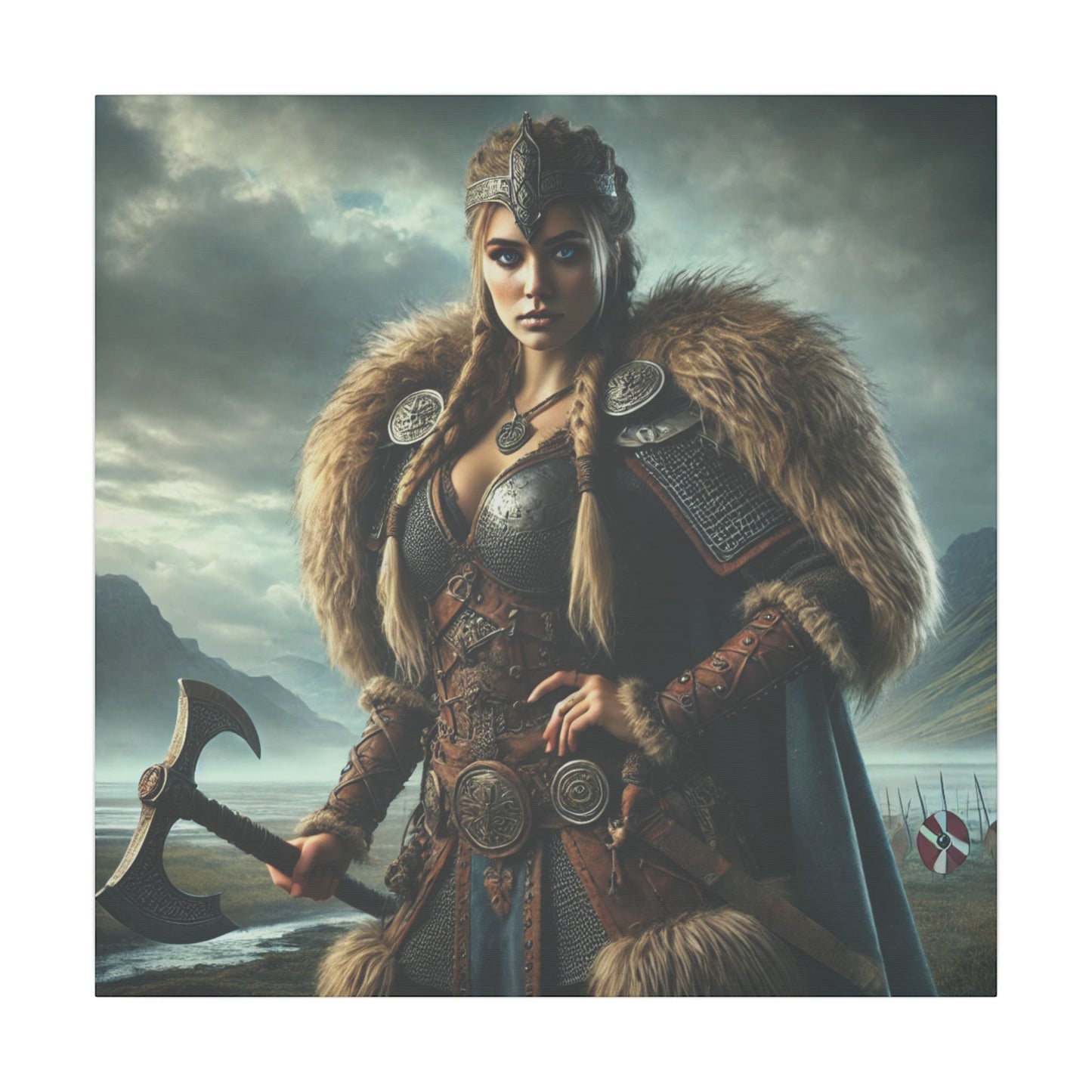 Canvas Print - Freydis on The Battlefield