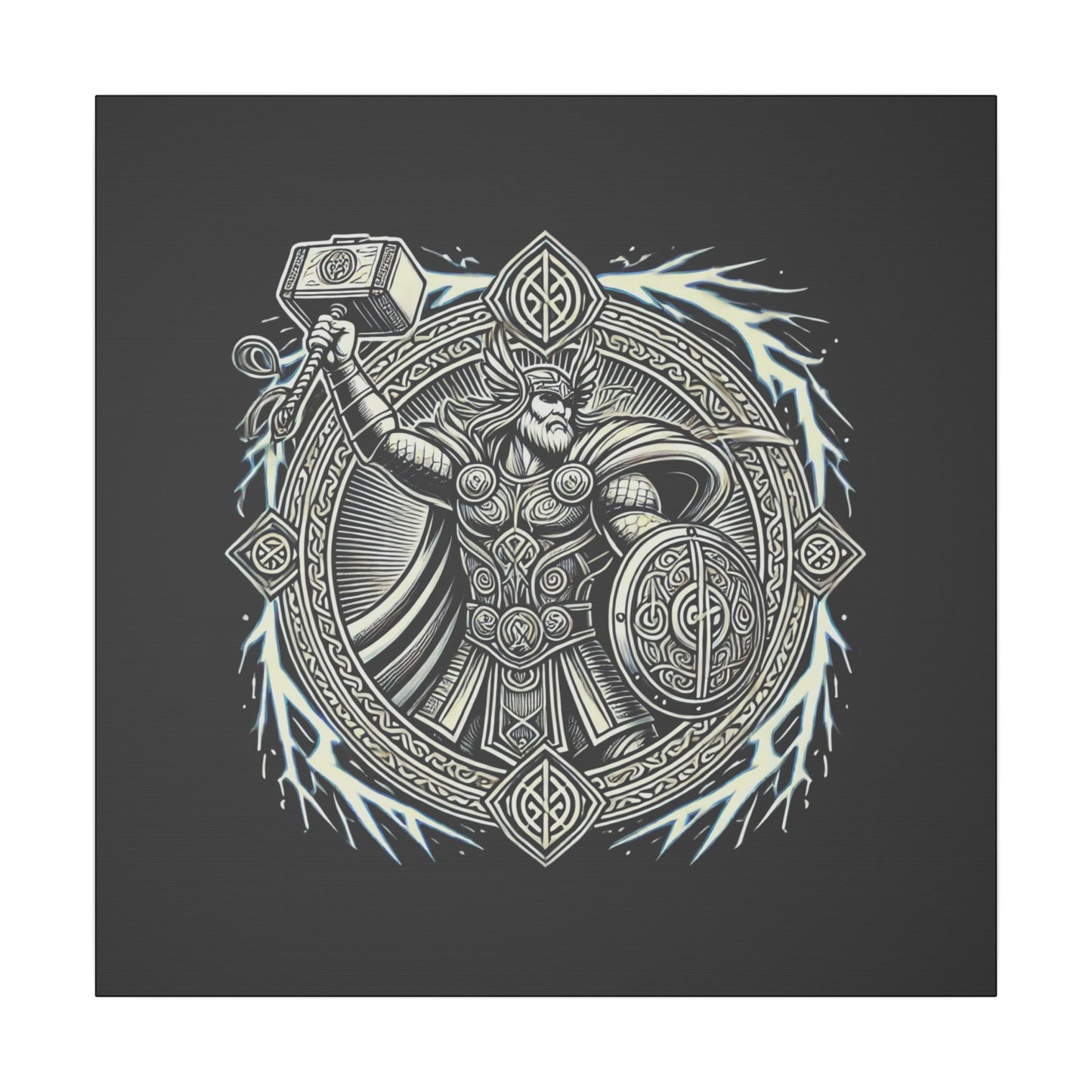 Canvas Print - Thor and His Hammer, We Don't Fear The Storm, We Are The Storm