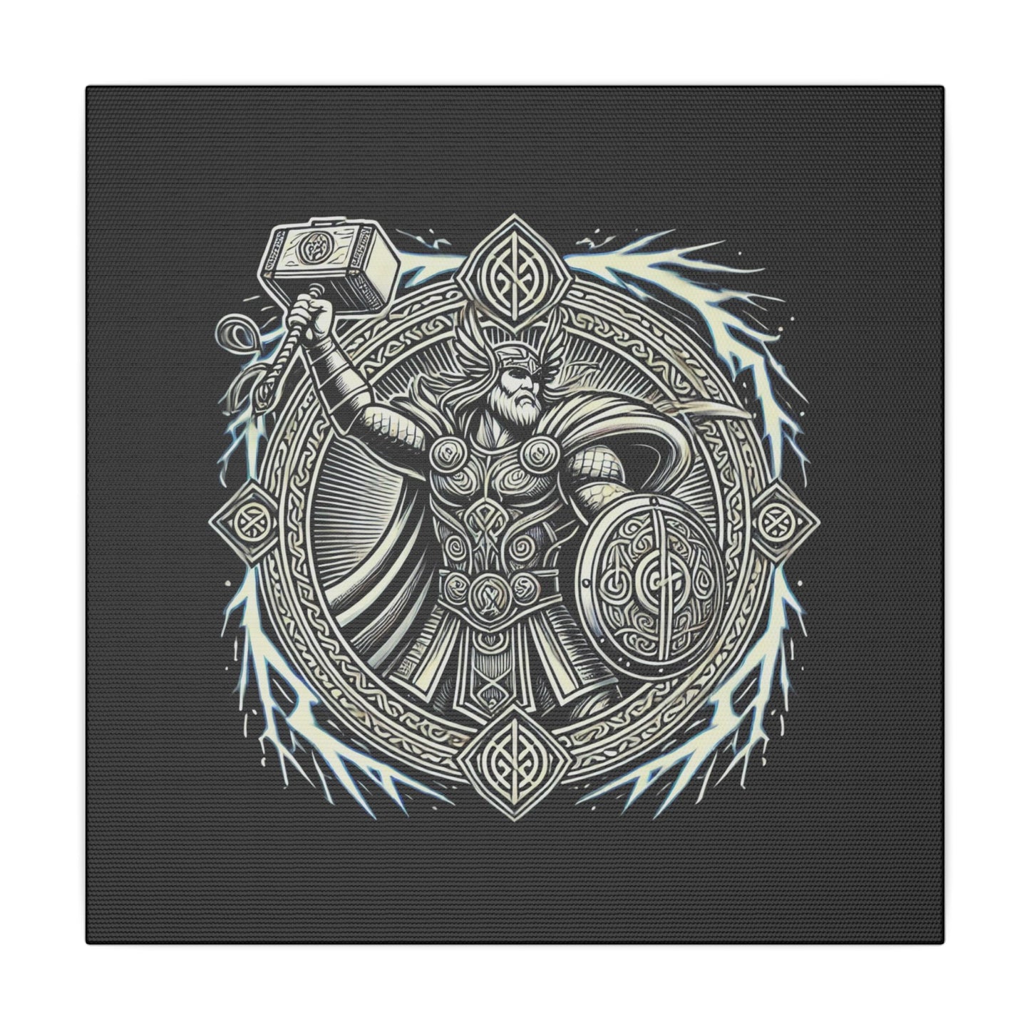 Canvas Print - Thor and His Hammer, We Don't Fear The Storm, We Are The Storm