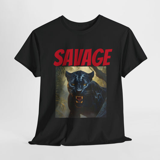 Panther In The Jungle- (Unisex Heavy Cotton Tee)
