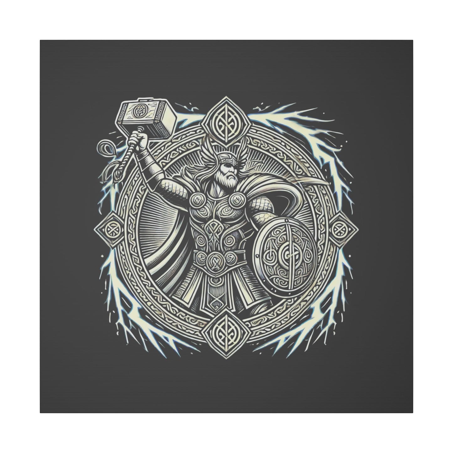 Canvas Print - Thor and His Hammer, We Don't Fear The Storm, We Are The Storm