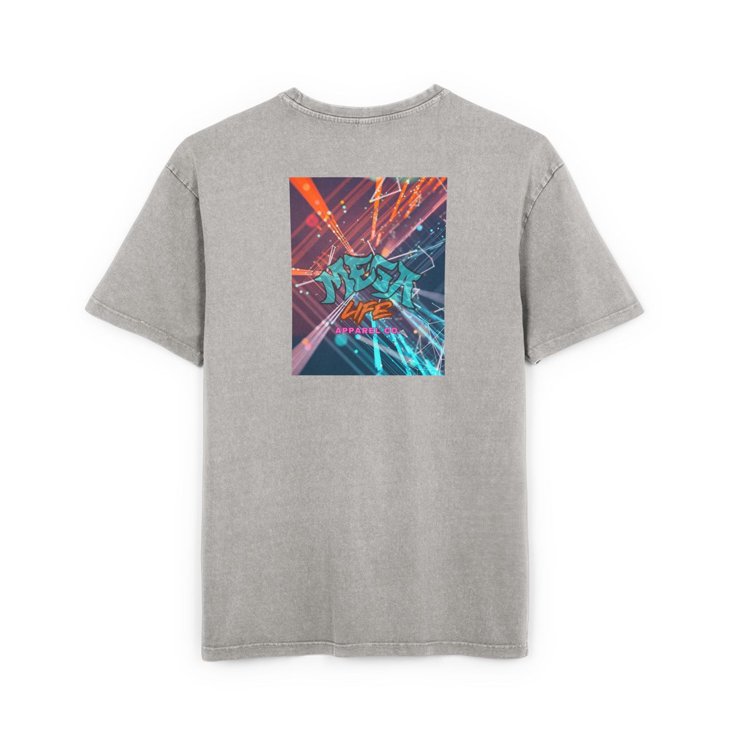 MegaLife- Men's Acid Washed Oversized Graphic Tee